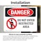 Signmission Do Not Enter Restricted Area Danger Sign, Vinyl Decal, 7in W x 5in L, 2PK OS-2PACK-DS-D-57-L-1134 - alternate 6